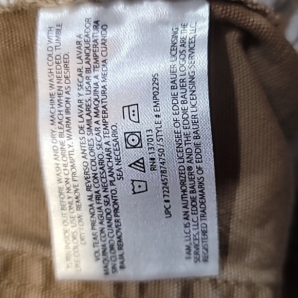 0818. EUC ~ Eddie Bauer ~ 98% Cotton ~ 2% Spandex ~ Reinforced Pockets & Hem ~ - Picture 14 of 14
